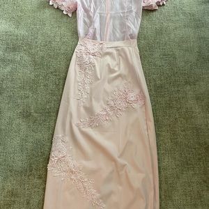 Zimmerman wanna be… ballet pink XS midi skirt and matching top.